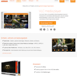 Screenshot der VLC Media Player Webseite
