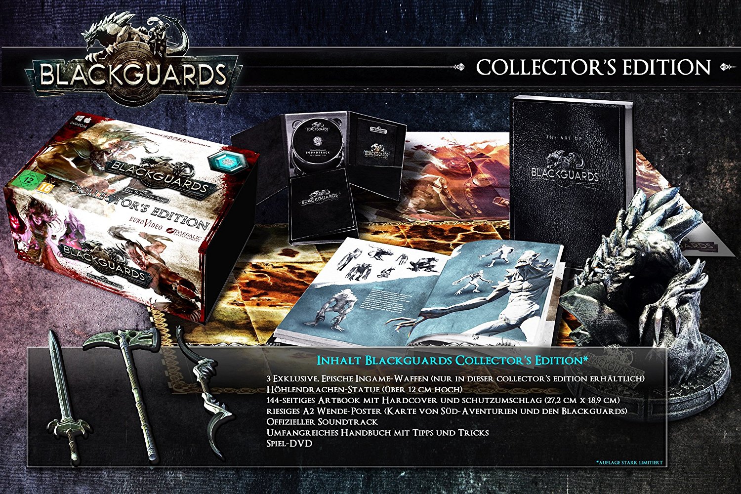 Das Schwarze Auge: Blackguards Cover und Inhalt der Collectors Edition